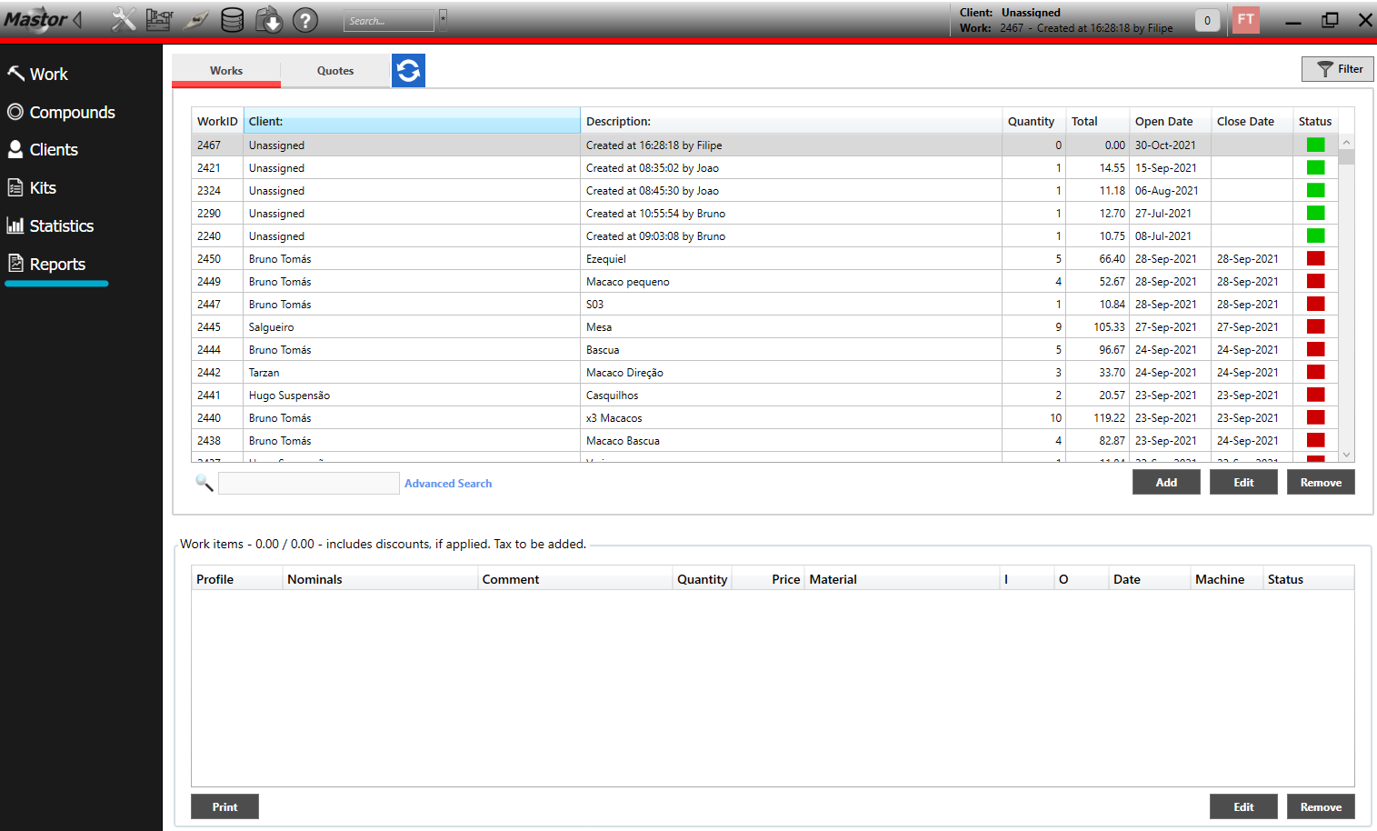 Reports – FastSeal knowledge base