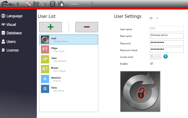 Settings – Users – FastSeal knowledge base